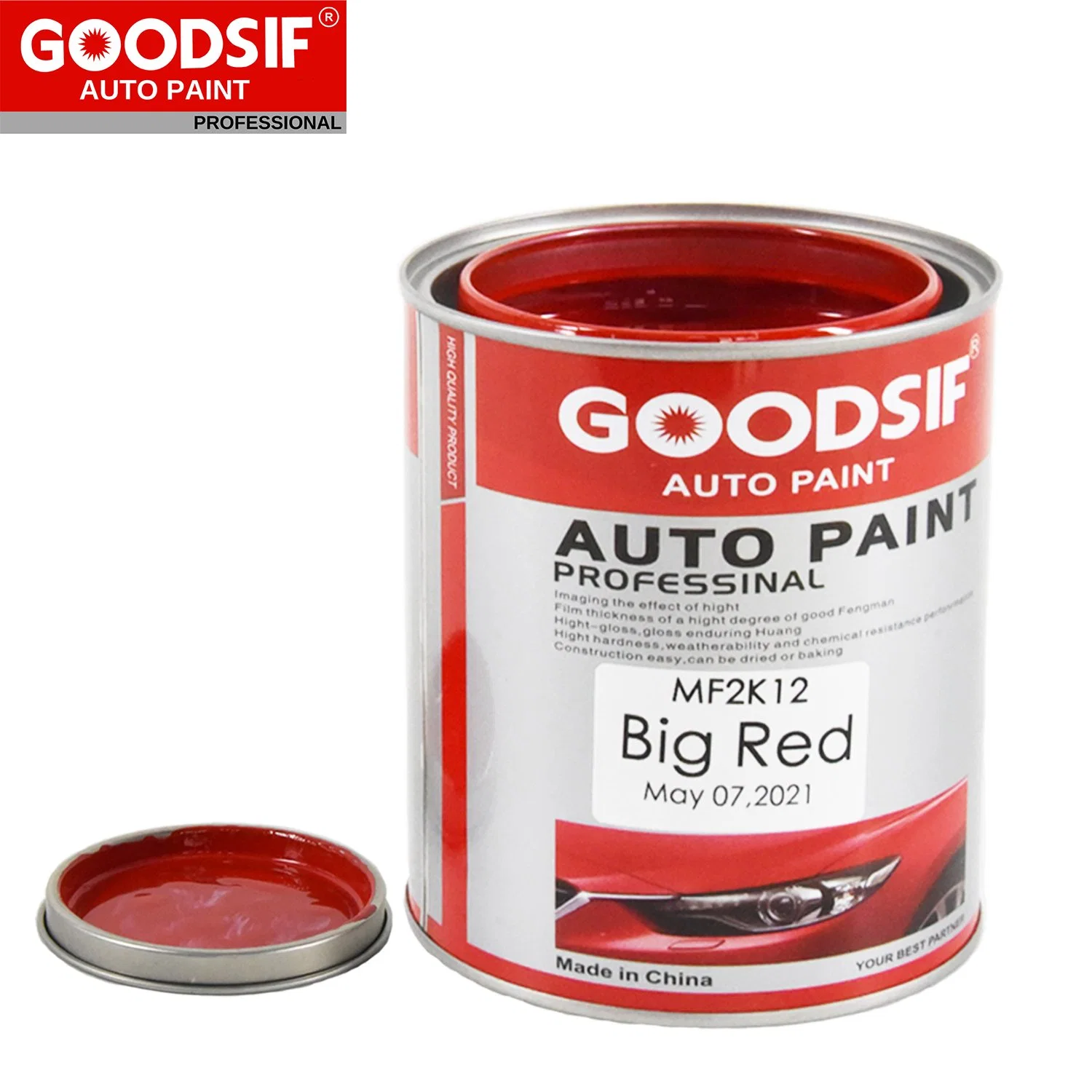 High Performance 2K Topcoat Car Paint Liquid Thinner Mixing Toner Auto Primer Refinish Automotive Paint 1 Gallon