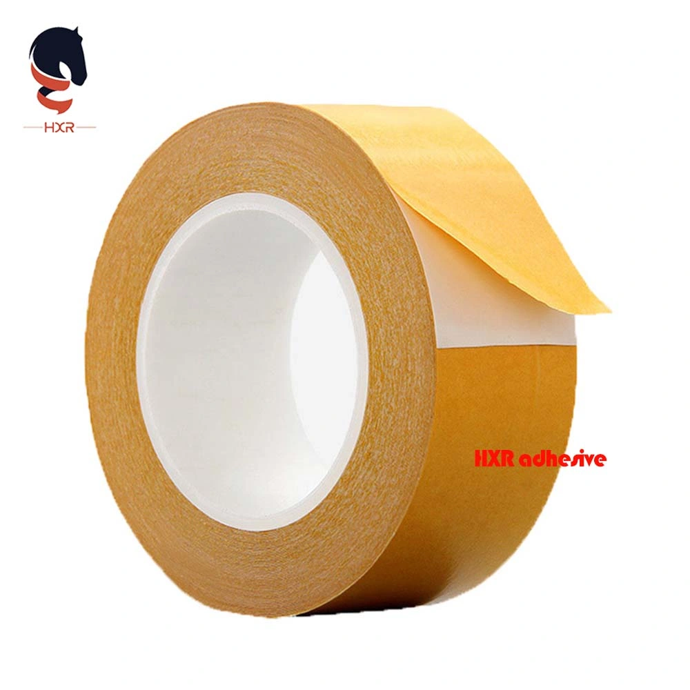 Double Sided Cloth Duct Tape Coated with Yellow Glassine Paper Release Liner