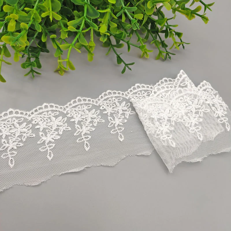 New Style Fancy Cotton Embroidery African Lace Fabric for Wedding Dress Garment Accessories