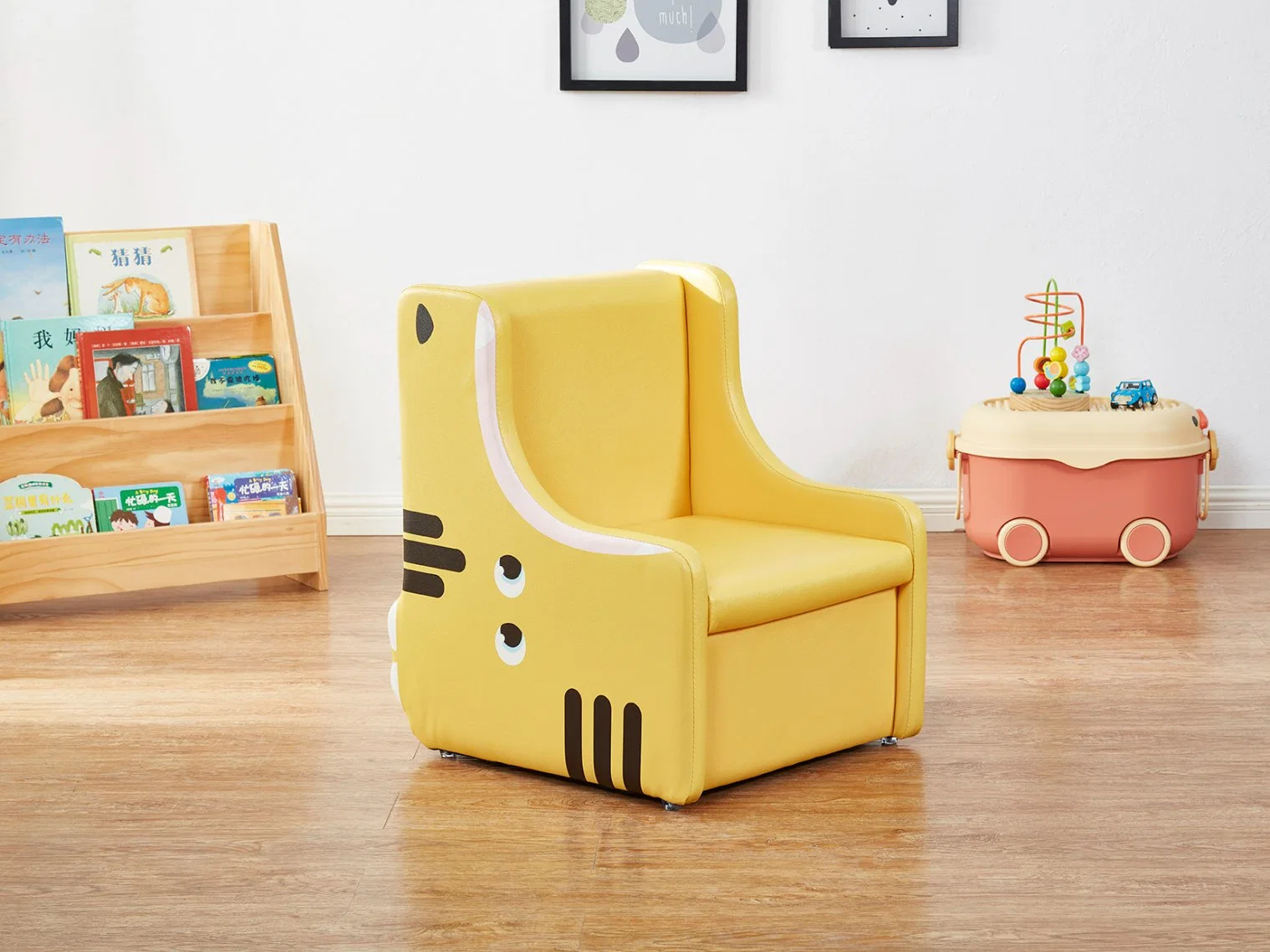 Leisure Home Living Room Furniture Modern Fabric Leather Sofa, Day Care Center Sofa, Cute and Beautiful Cartoon Sofa, Nursery School Sofa