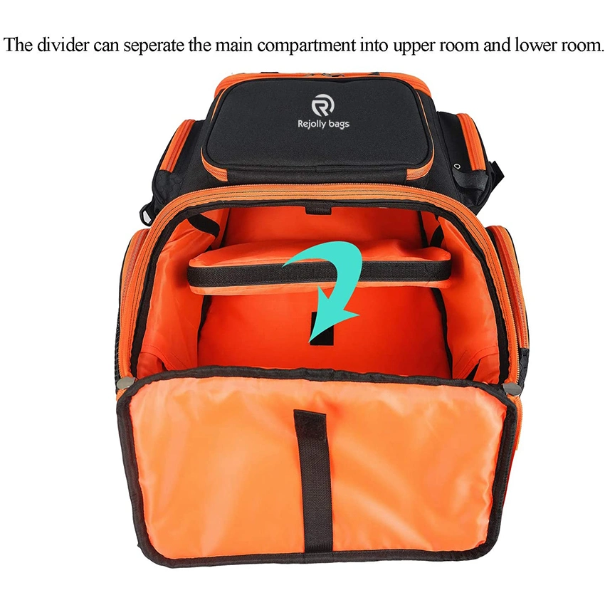 with Waist Pack Large Waterproof Tackle Bag with Protective Rain Cover Without Tackle Box Fishing Rod Bag