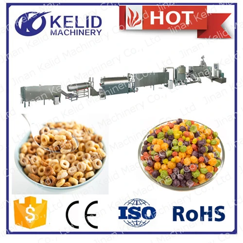 Fruit Loop Corn Maize Flakes Breakfast Cereals Processing Production Line Making Machine