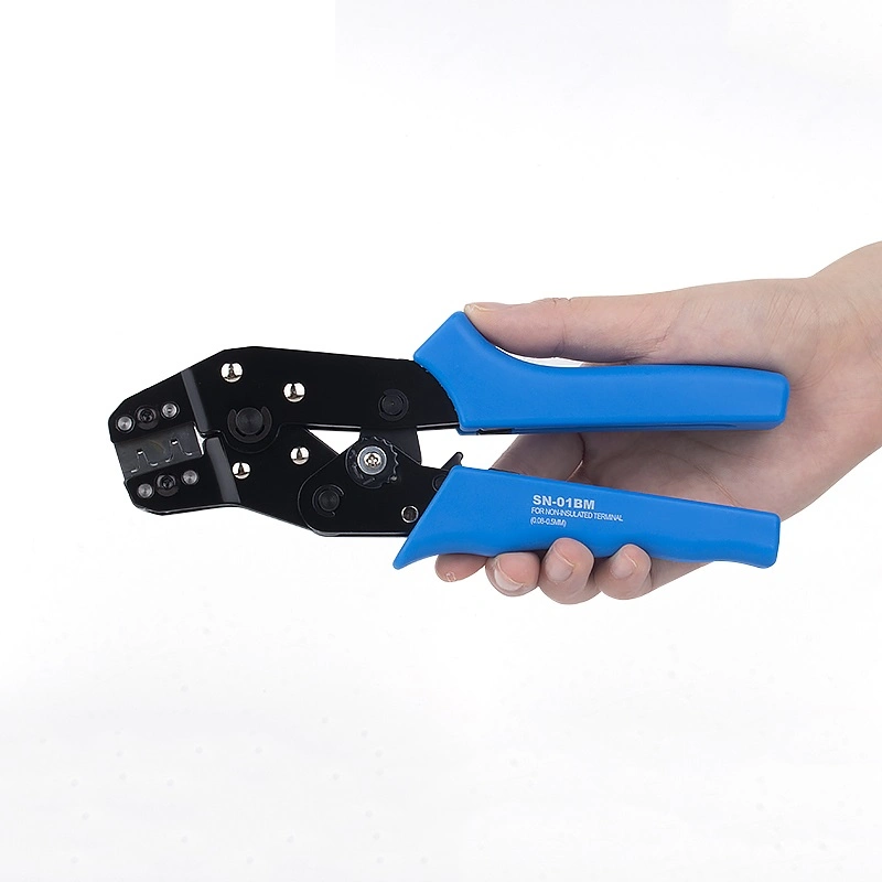 Sn-01bm 28-20 AWG Portable Adjusting Ratcheting Wire Connector Crimper Terminal Crimping Tool Pliers