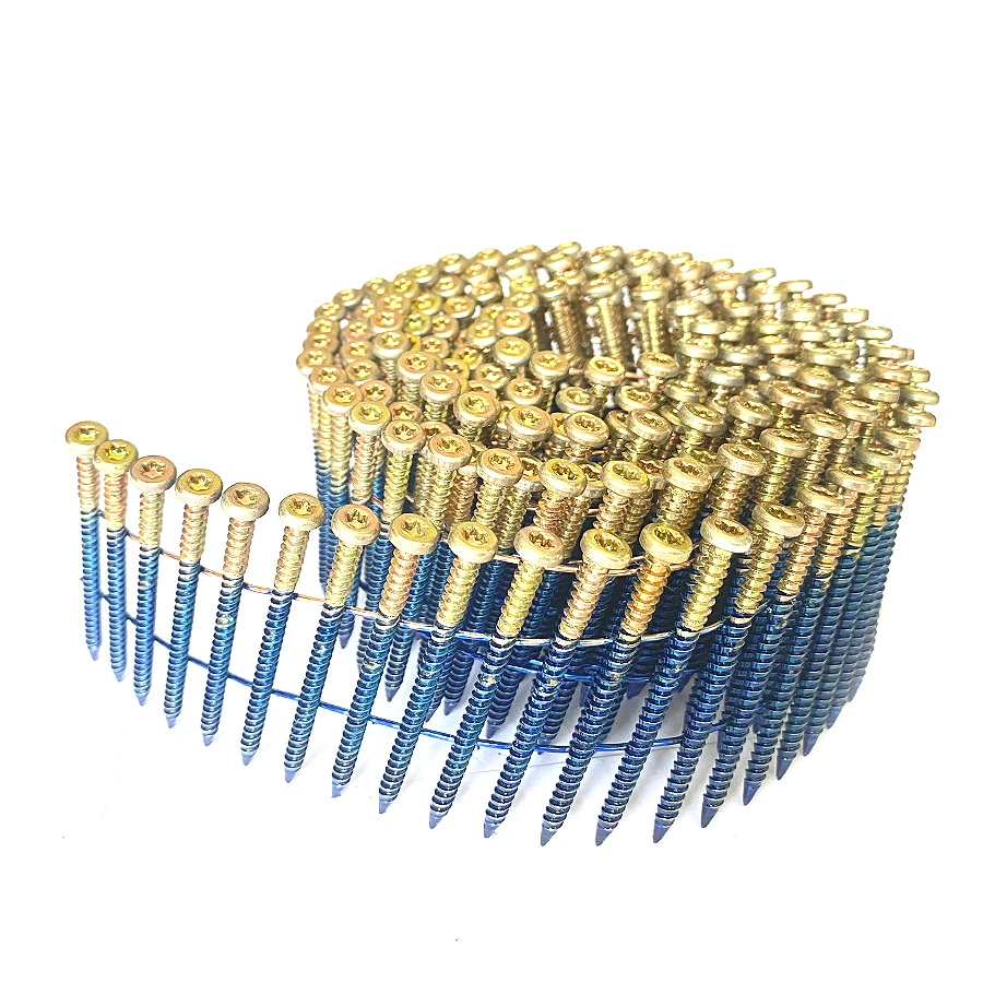 2.87X64mm Collated Screw Coil Nail Roll Nail for Furniture Frames