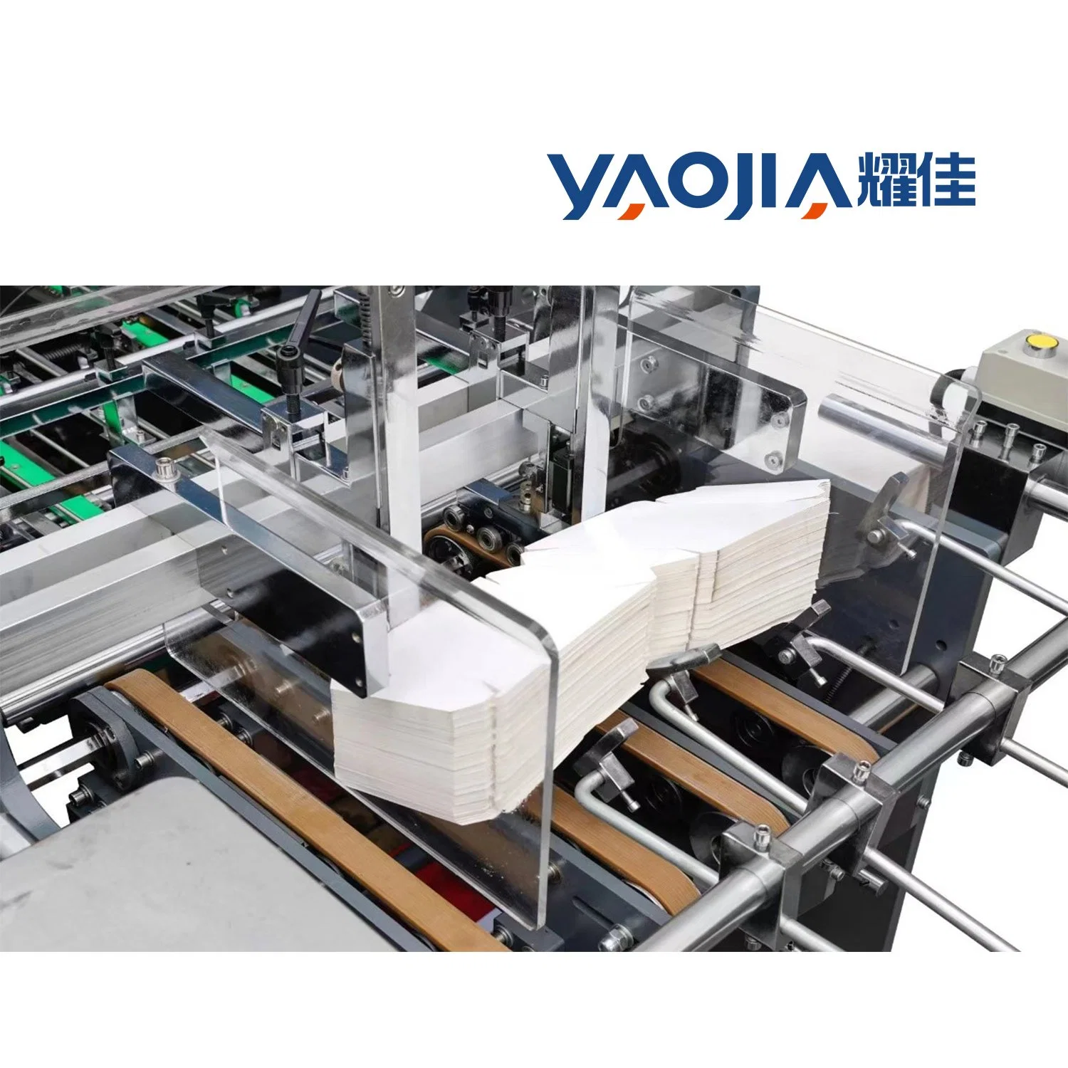 China CE Approved Yaojia by Strong Seaworthy Wooden Case Kfc Chip Carton Box Forming Machine