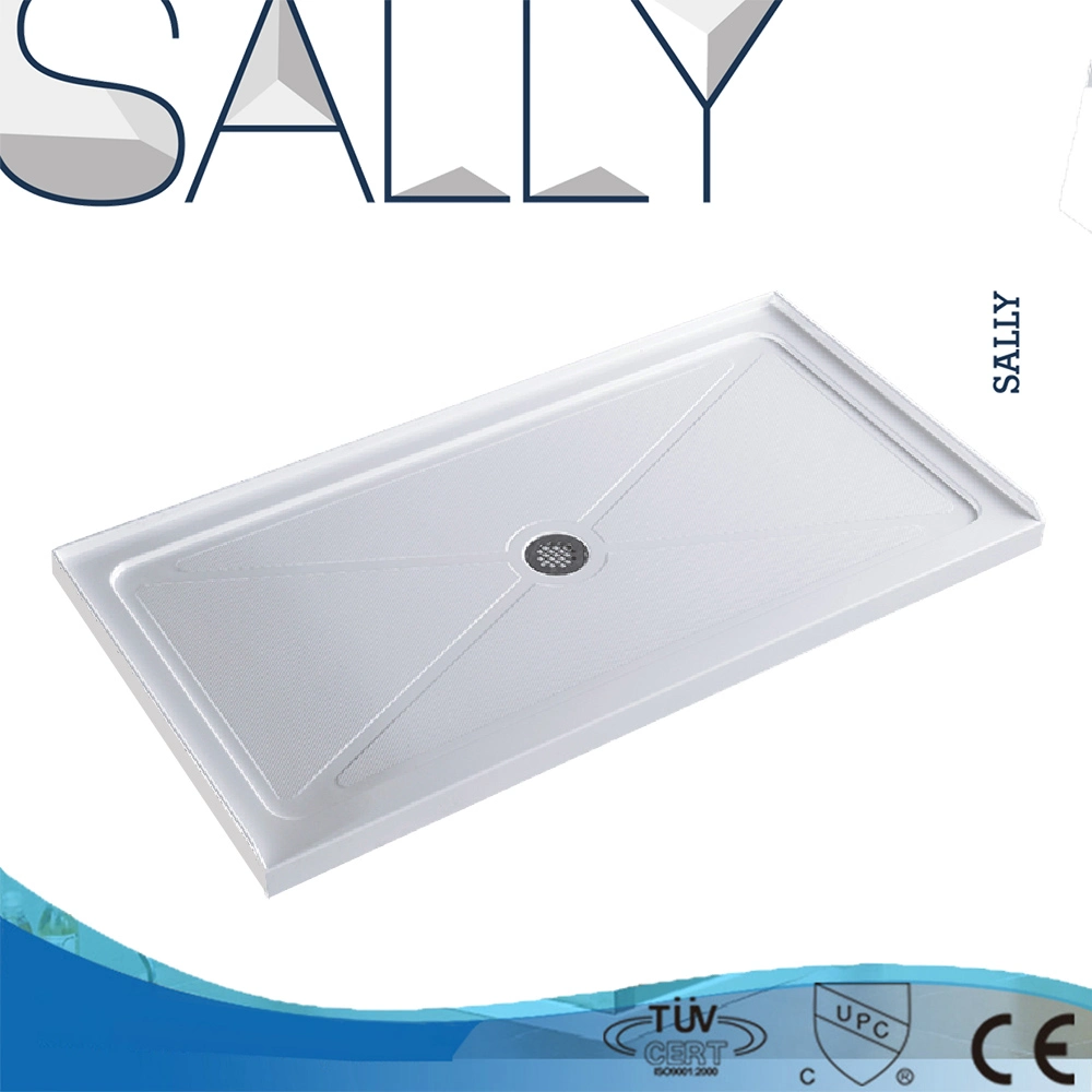 Sally Cupc Quadrant Acrylic Shower Base with Glass Fiber Reinforcement Solid Surface Shower Tray