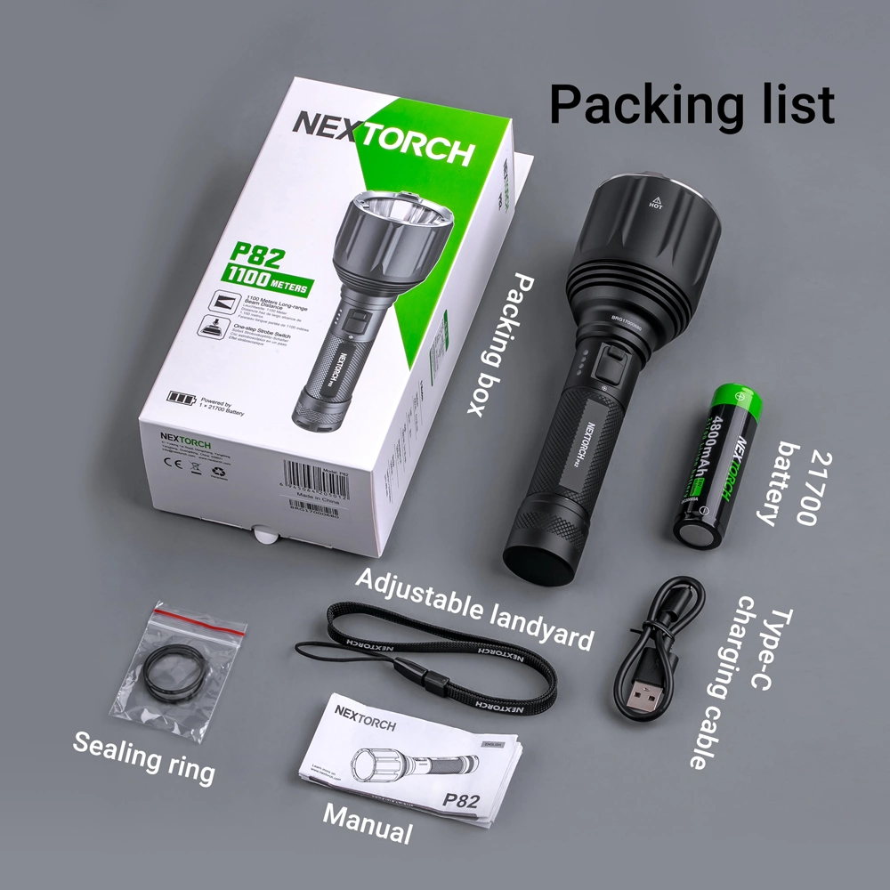 1100 Meter 1200 Lumen Nextorch P82 Long Distance Police Tactical Torch