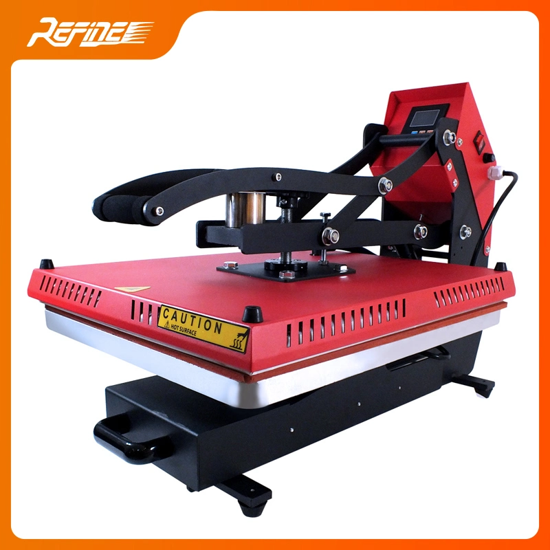 Clamshell Auto-Open Magnetic Heat Press T-Shirt Fabric Printing Transfer Machine with Drawer