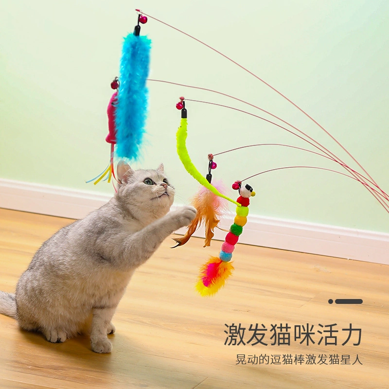 Hot Sale Cat Teaser Interactive Toy Electronic Butterfly Rotating Cat Toy with Replacement