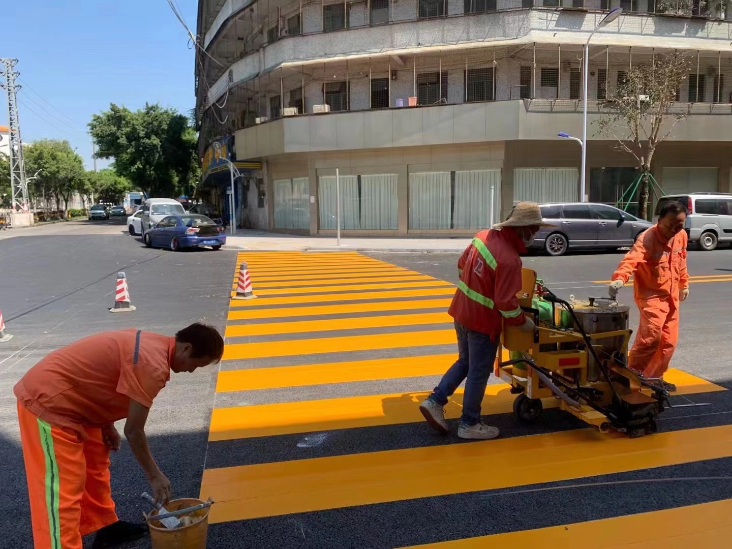 China Gas Licuado de Petróleo de la pintura de fusión en caliente máquina el marcado camino termoplástico