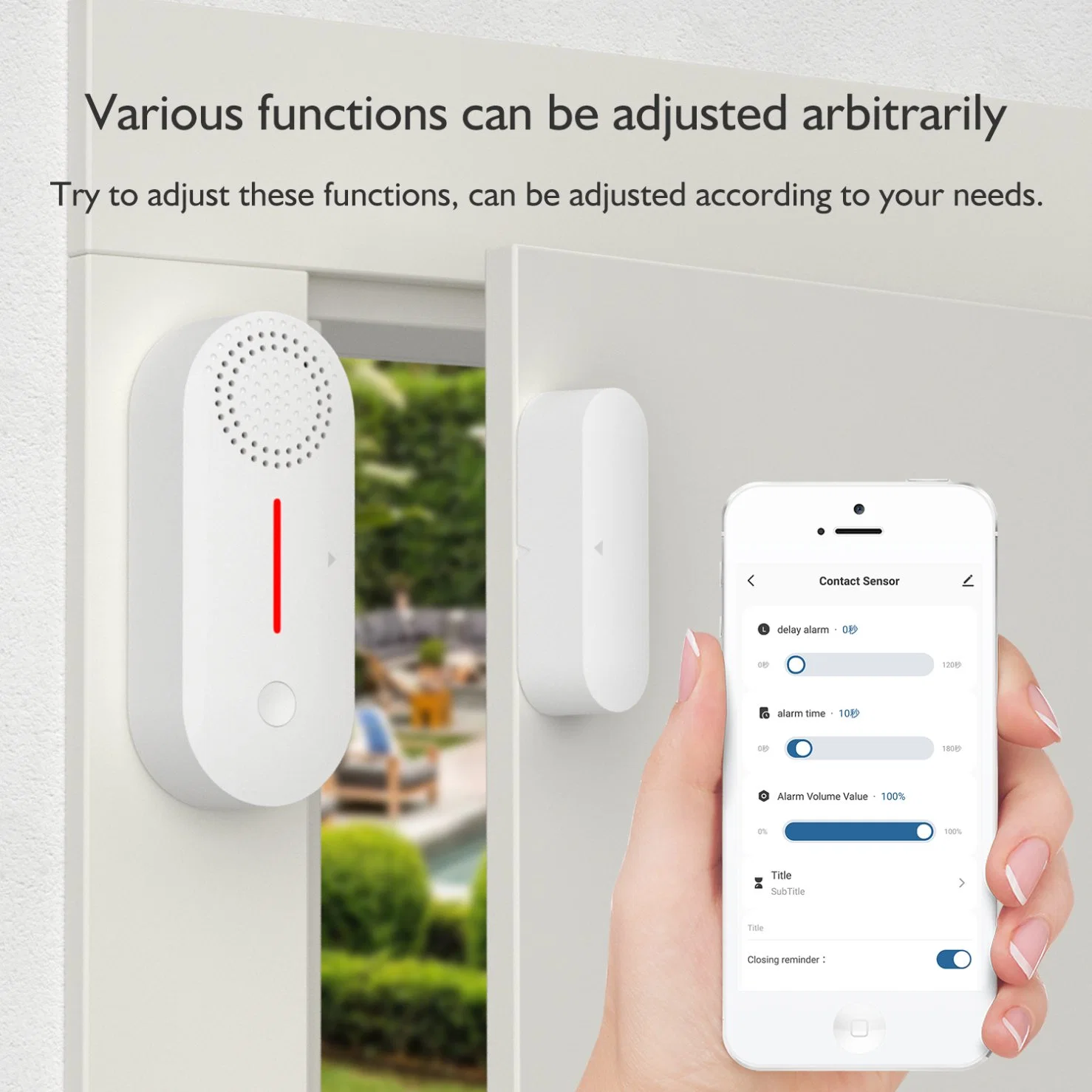 Tuya Smart Home Loud/Wi-Fi capteur de porte Détecteurs de porte ouverte sécurité Système d'alarme de protection