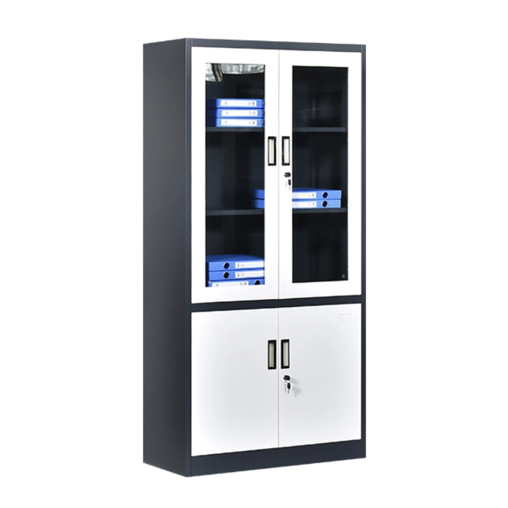 Pad Lock Glass Door Storage Filing Steel Filing Cabinet