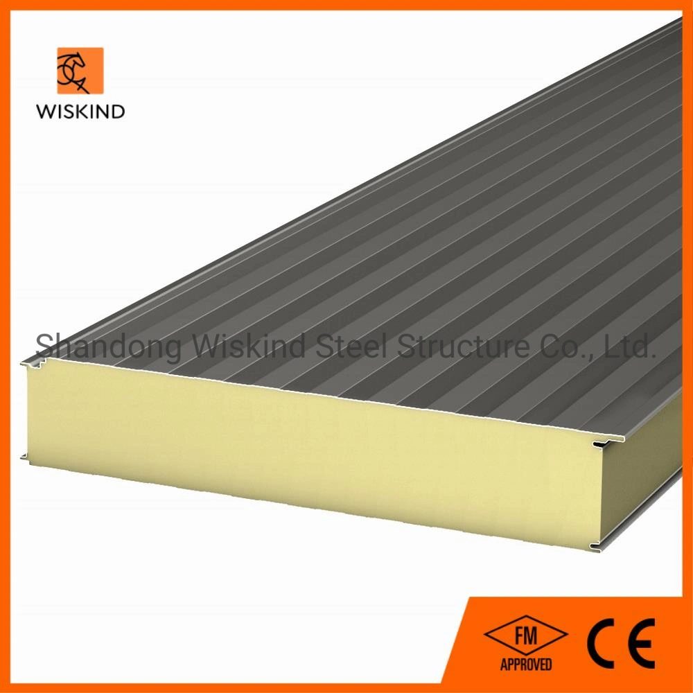 Heat Insulated Fireproof Expanded Polyurethane Sandwich Panels for Workshop /Warehouse