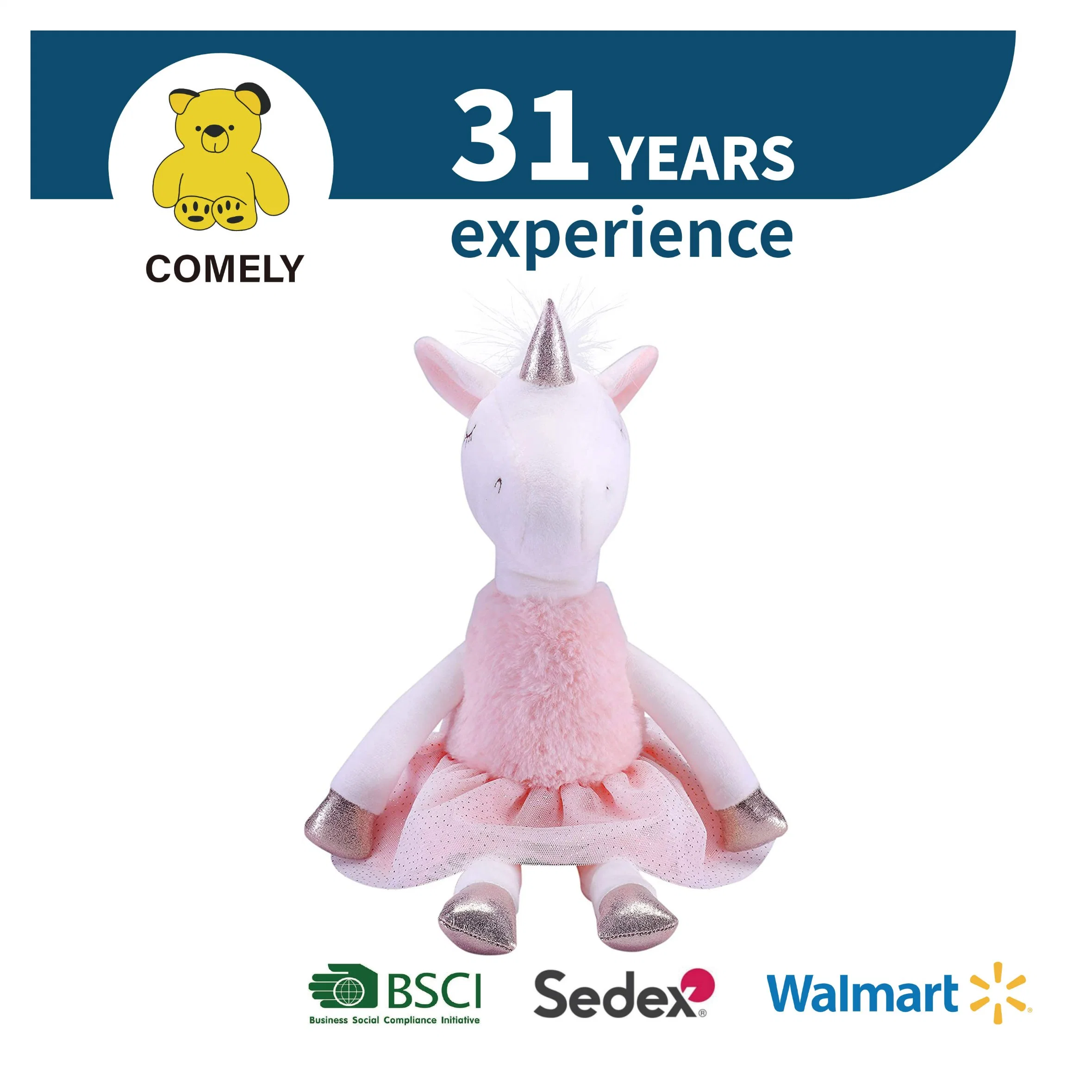 Top Selling Beliebte Nette Plüsch Plüsch Plüsch Einhorn Maskottchen Kinder Spielzeug OEM ODM Hersteller BSCI Sedex ISO9001