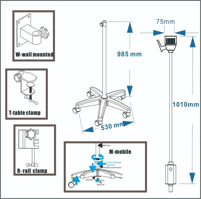 Minston-Halogen Examination Lamp Ks-Q35 Minston 12V, 35W Medical Light Dimmer Type