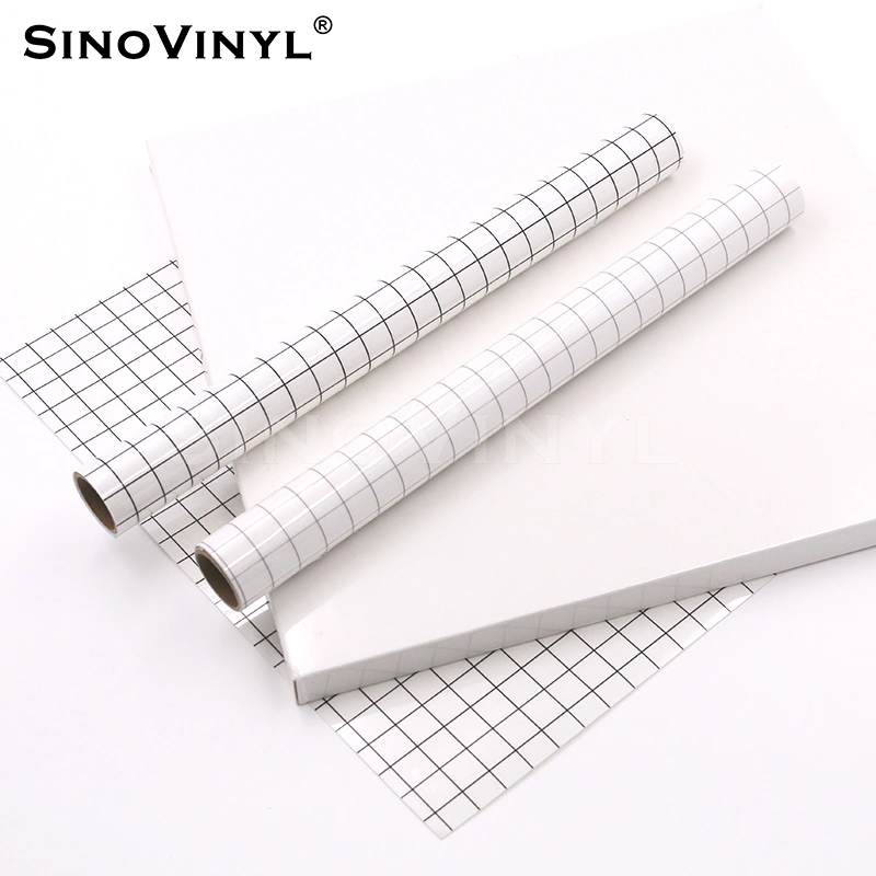 SINOVINYL Measuring Grids Film Grey Application Transfer Vinyl 12x60" 30.5x152cm Cutting Vinyl Letters Pattern Transfer