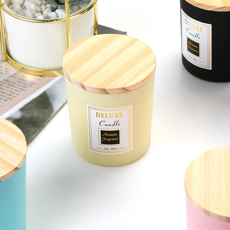 Home decoração copo de vidro Private Label Luxury Soy Wax RH Conjunto de oferta promocional Candle para mulher