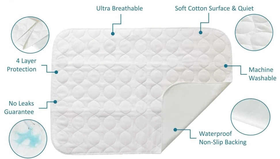 Waterproof Reusable Washable Incontinence Ultra Absorbent Pads