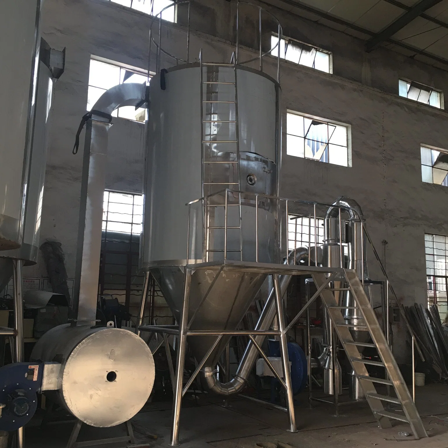 Automatic Milk Spray Drying Machine Probiotic Vertical Industrial Spray Dryer Equipment