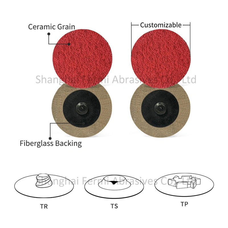 Disques de ponçage à changement rapide en céramique abrasive (matériau VSM)