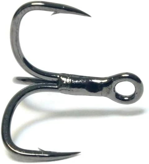 Fishing Hooks Treble Hooks for Hook Upgrade Cutting Blade 4X Strong Short Shank Black Nickle