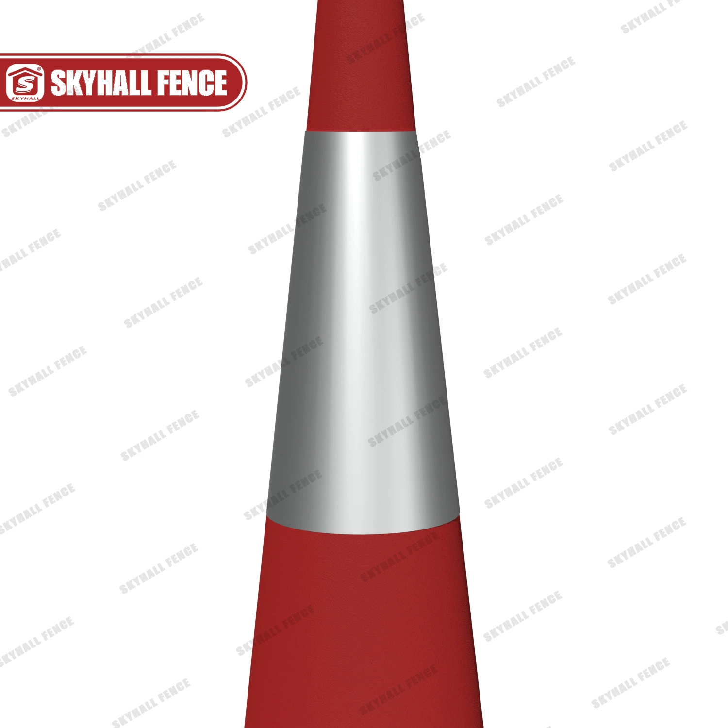 49X49 Cm Base 100 Cm High Red/ Orange PE Plastic Traffic Road Safety Cones