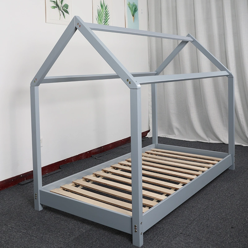 Cama da Casa Infantil em Madeira sólida Pine Cor personalizada Frame Baby Mobiliário