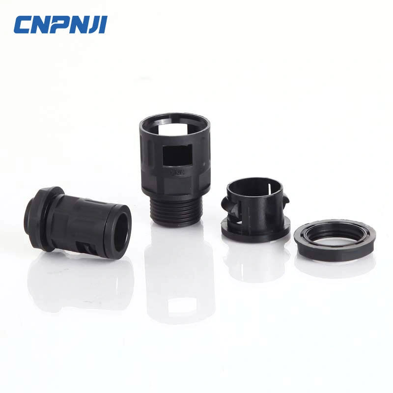 Cnpnji Quick Plug Elbow Straight Cable Gland Flexible Corrugated Conduit Connector M12-M63