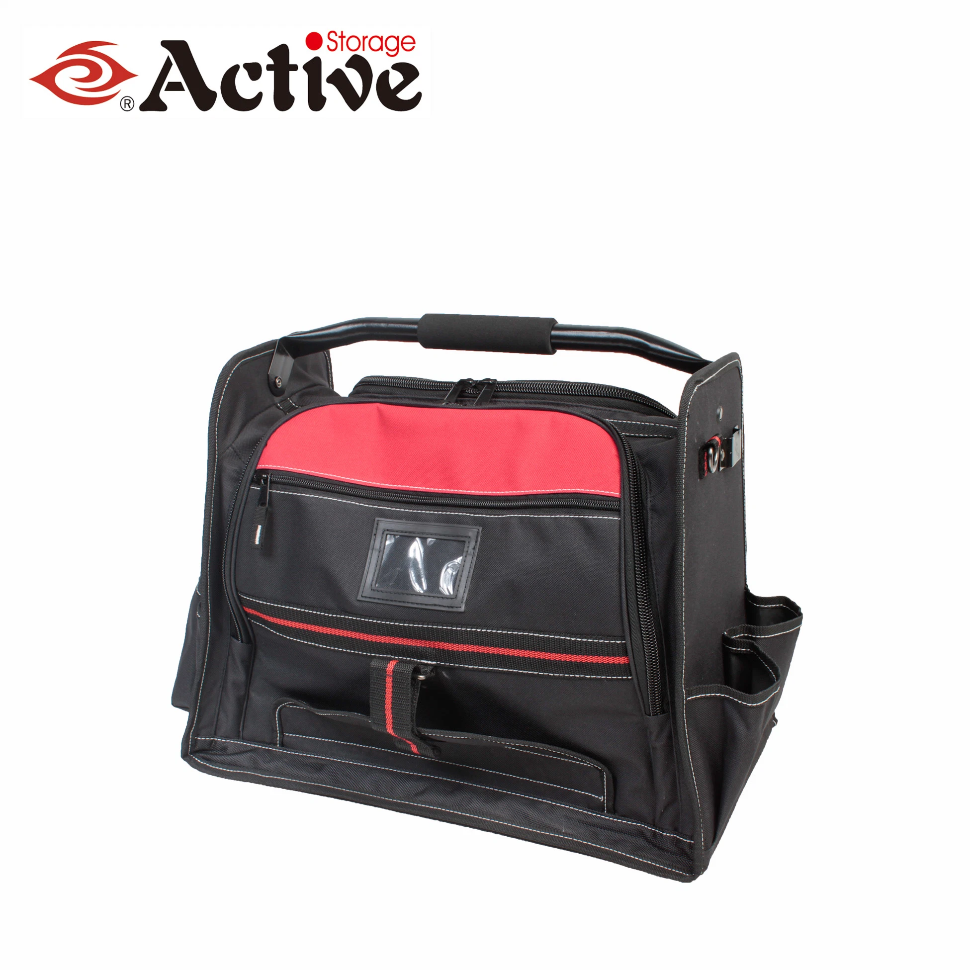 Heavy Duty Large Capacity Polyester Tool Bag with Tubular Handle and Adjustable Shoulder Strap