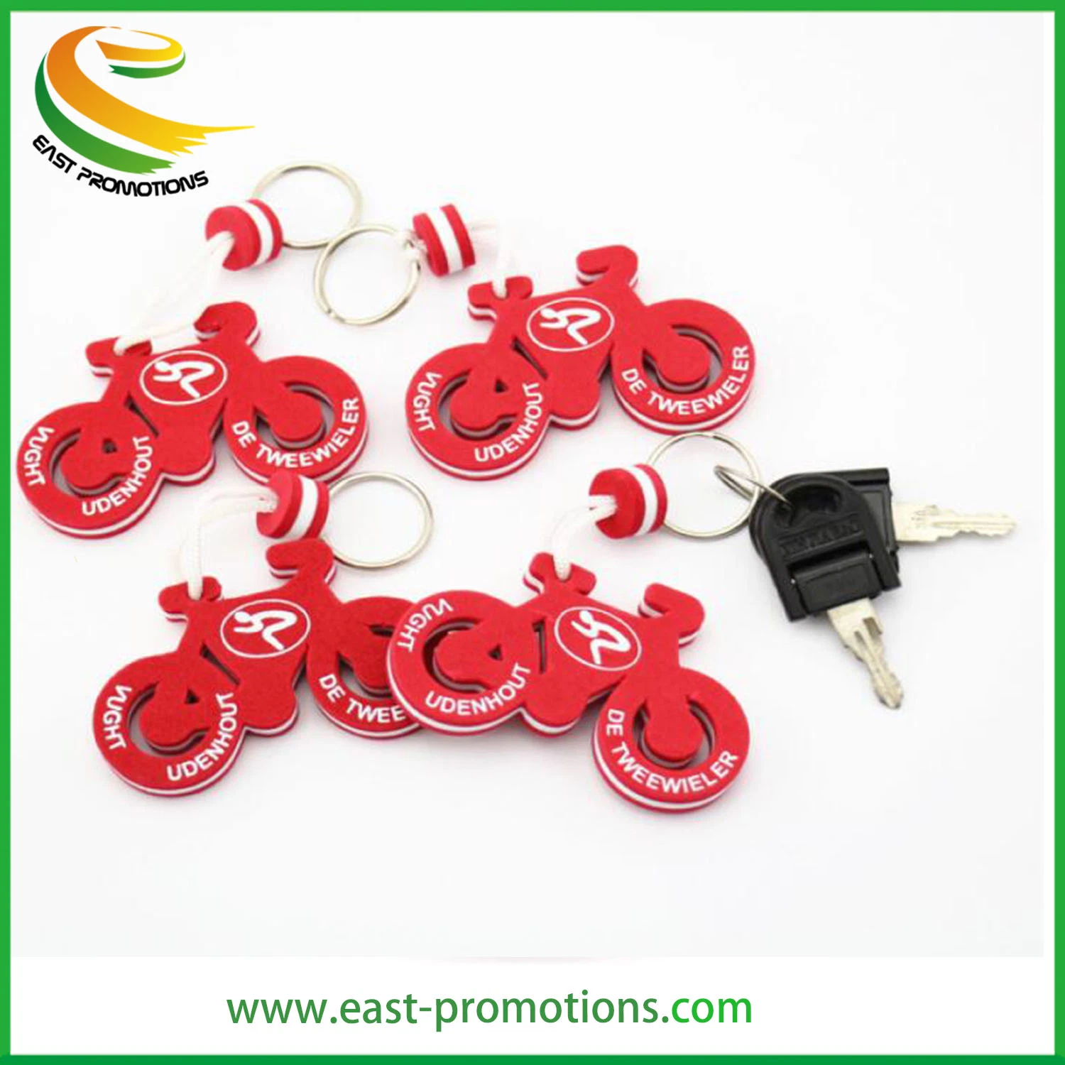 Custom Printing Eco Plastic EVA Keychain Foam Keyring, Floating Key Holder