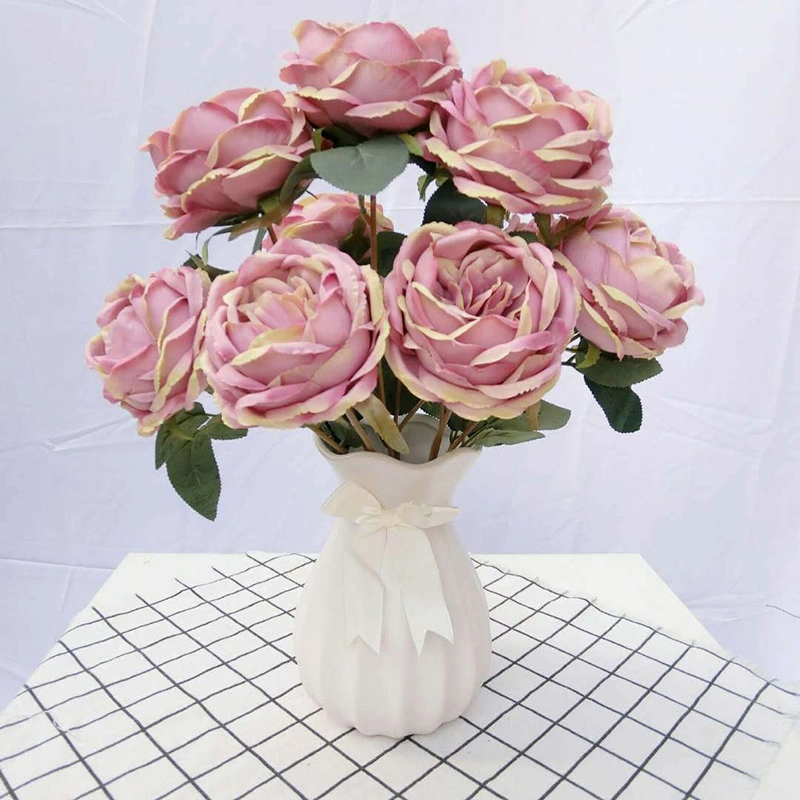 Factory Wholesale/Supplier Artificial Roses Artificial Flowers Artificial Plastic Flowers for Home /Wedding/Party Decoration