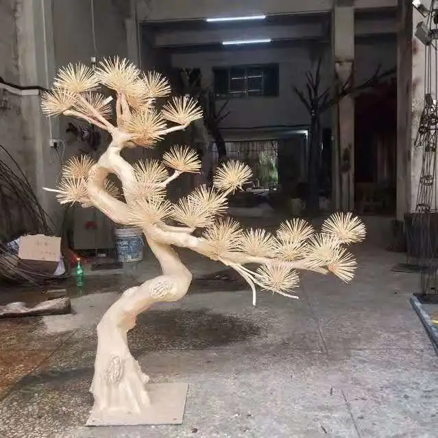 Customized Artificial Trees 3m Fiberglass Artificial Pine Trees for Decoration