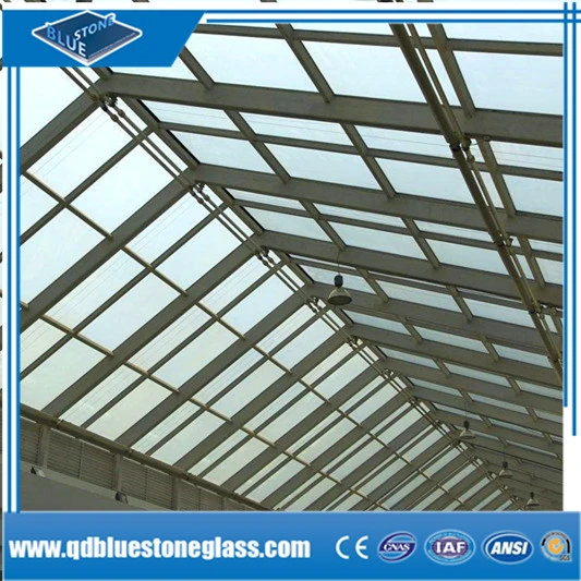 China Wholesale/Supplier Flat 6.38mm-12.76mm Laminated Tempered Glass for Canopy/Building