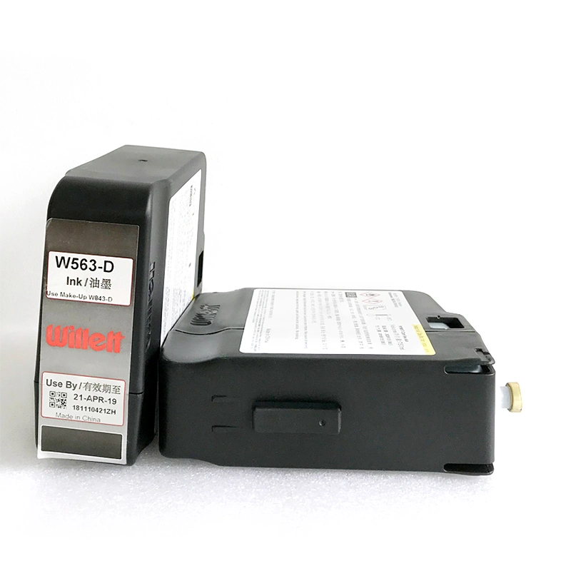 Compatible Ink Cartridge Aqueous Ink for Willet 620 Printer Machine Coding Machine; Food Packaging Industry