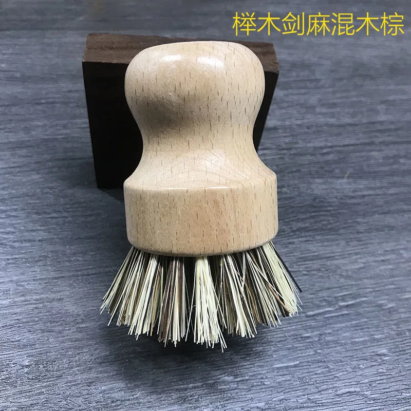 Fabricant promotion Vente en gros bambou durable Sisal Palm Pot Brush cuisine Jeu de brosses de nettoyage