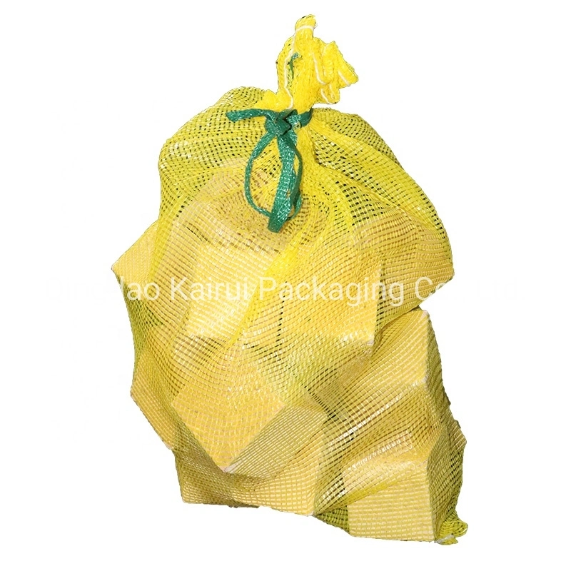 Strong and Cheap Plastic Mesh Bags for Firewood with UV