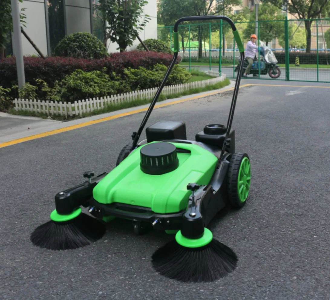 Walk Behind Manual Floor Sweeper Small Water Sweeping Path 980mm