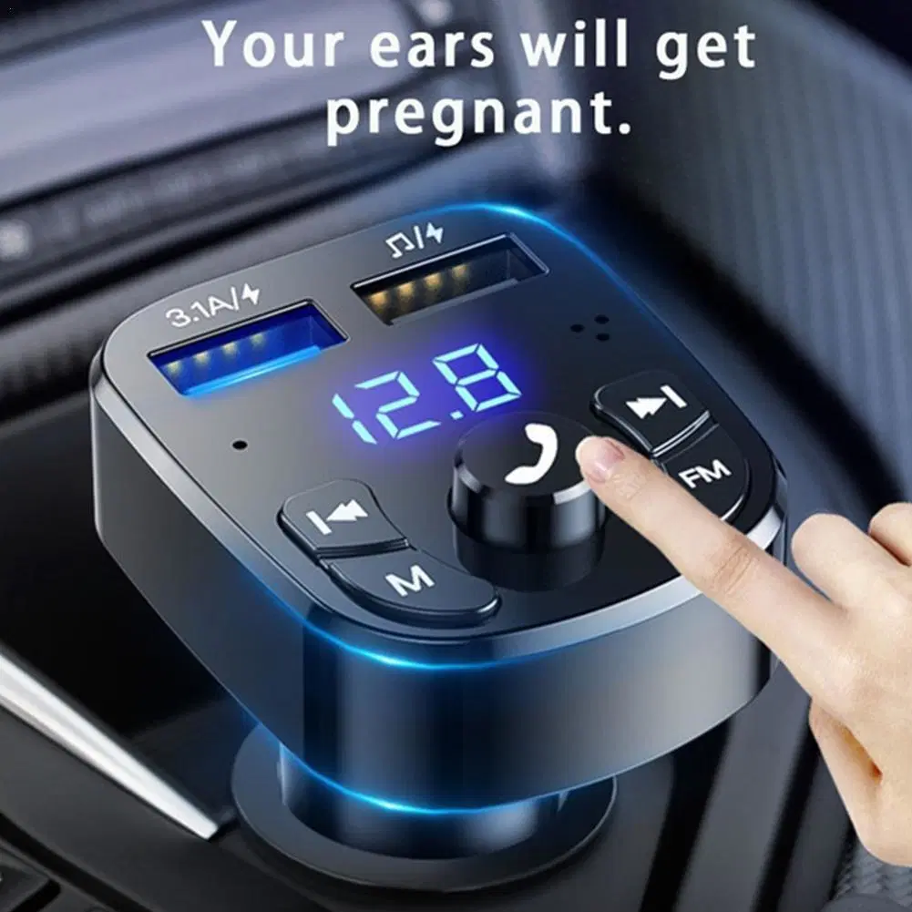 Carro Bluetooth Leitor de MP3 Transmissor FM Bluetooth USB Carregador Veicular