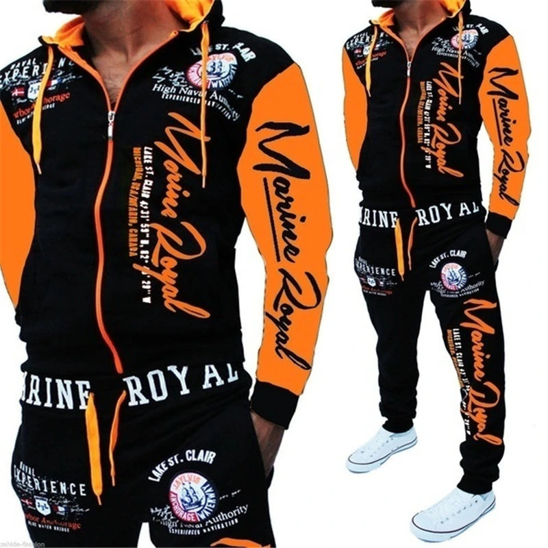 Foreign Trade New Men&prime; S Sports Suit Casual Letter Printing Suit