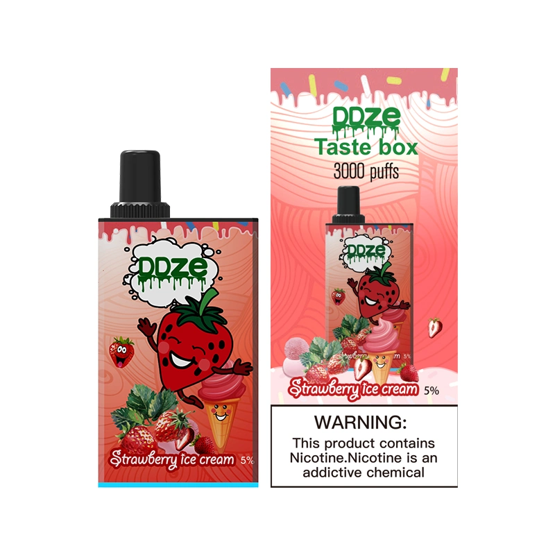 Ddze 3000bocanadas de verificación Nuevo Vape desechables y caliente venta de frutas sabor E CIG OEM Kit de bienvenida de ODM su logotipo personalizado vaporizador Pen