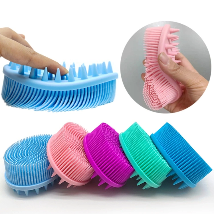 Weiches Silikon Baby Bad Scrubber Schwamm Körper Dusche Massager Silikon Babybadewanne Bürste