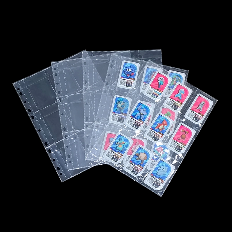 11 Holes 9 Pockets Side PP Transparent Card Holder Page for Jiaaole Card Storage