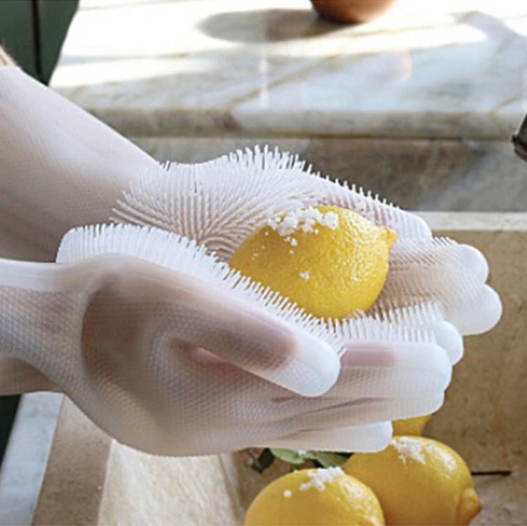 Manopla de seguridad de manos para el lavado de vajilla de la casa de la moza de la cocina Guantes de coche Guantes de lavado de plato de guante