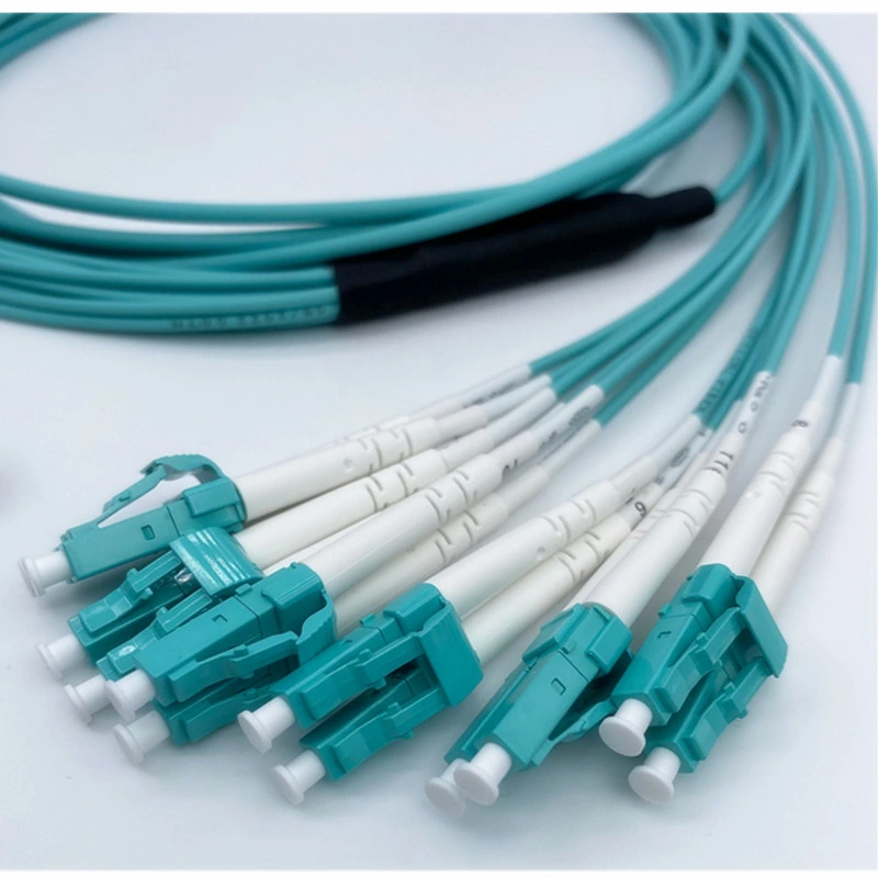 MPO-LC de convergencia de salida de derivación de OM3 latiguillo personalizable cables de telecomunicaciones