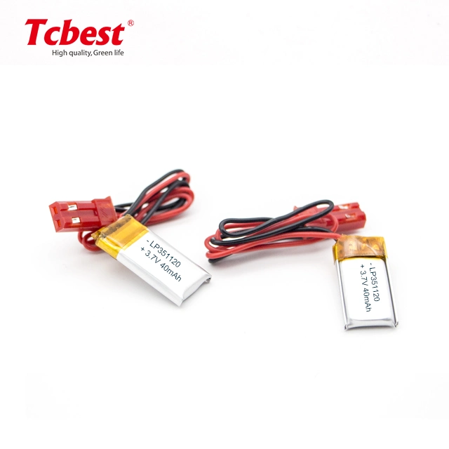 Li-Po 351120 40mAh 3,7V Drone batería de polímero de litio para E-Bike/ carro de golf con helicóptero Quadcopter Ntc/.