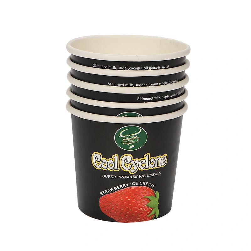 Le papier de la crème glacée tasses jetables pour les enfants cornet de crème glacée bols à dessert personnalisé pour la Coupe du chaud et froid tasse de crème glacée