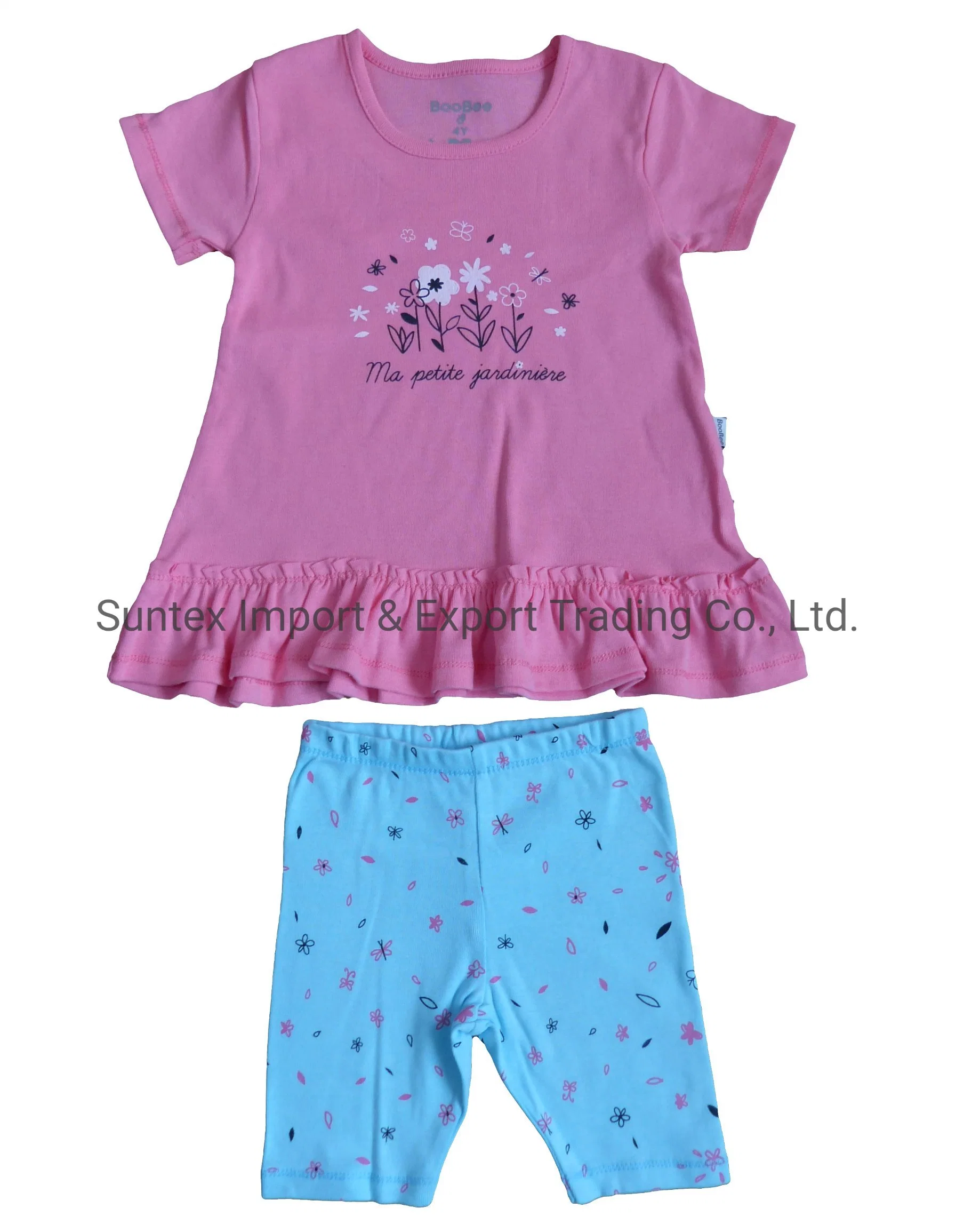 Set aus zwei KLEIDUNGSSTÜCK aus Baumwolle für Kinder (ein Hemd + eine Hose) Mädchen T-Shirt Kindergartenbekleidung