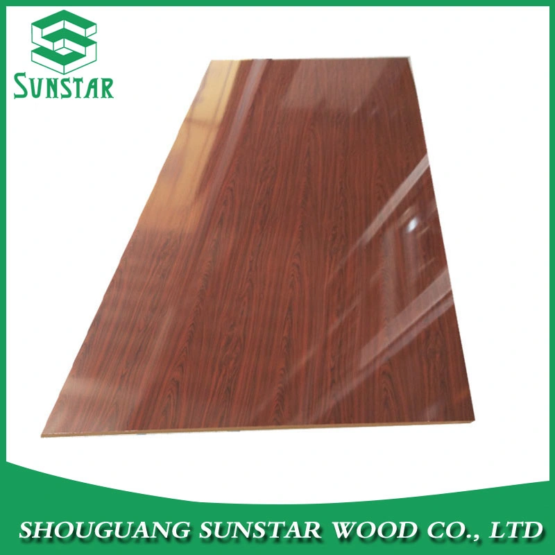 UV High Glossy Melamine Faced Wood Grain/Solid Color MDF Board