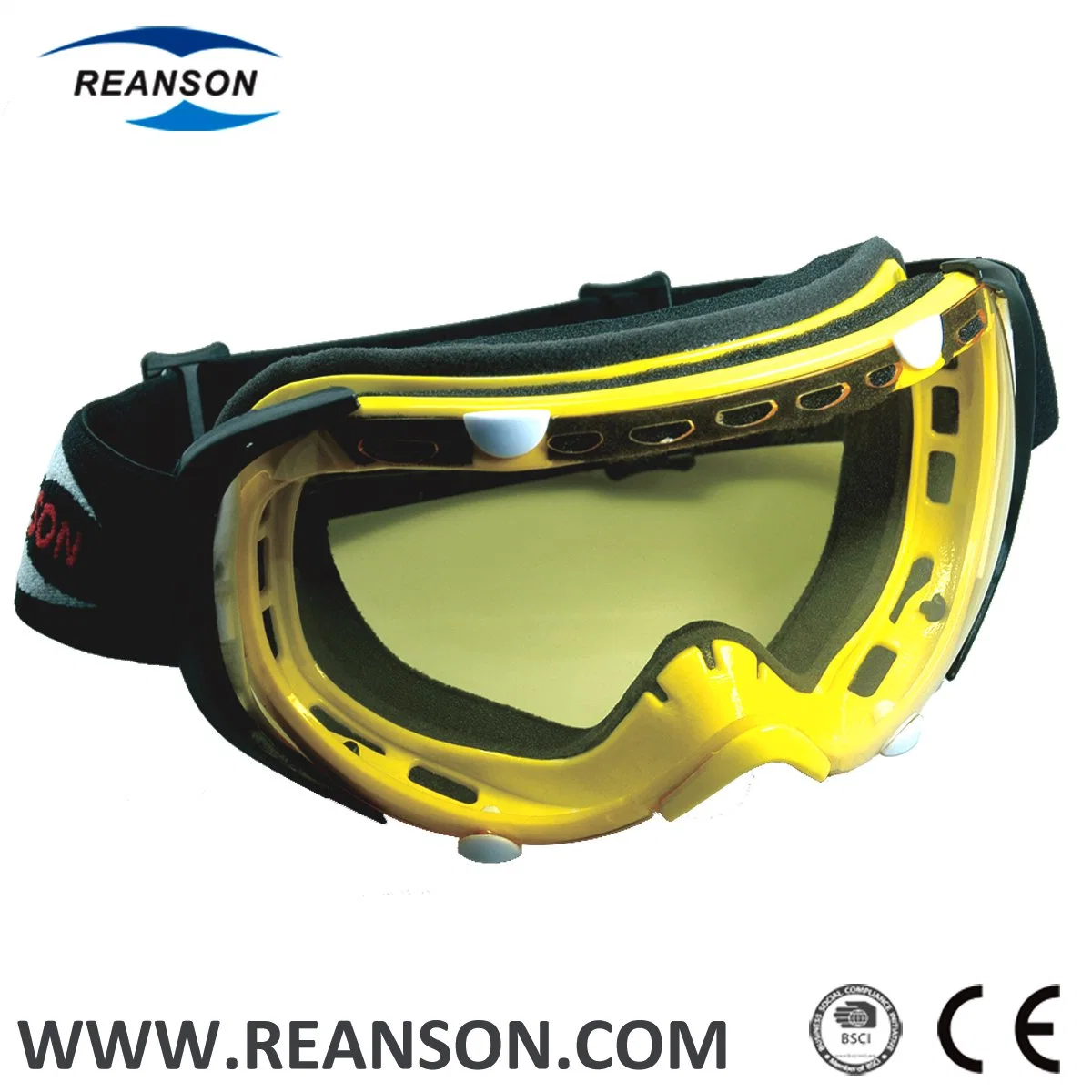 China Wide View Frameless Mirrored Lenses Skiing Goggles