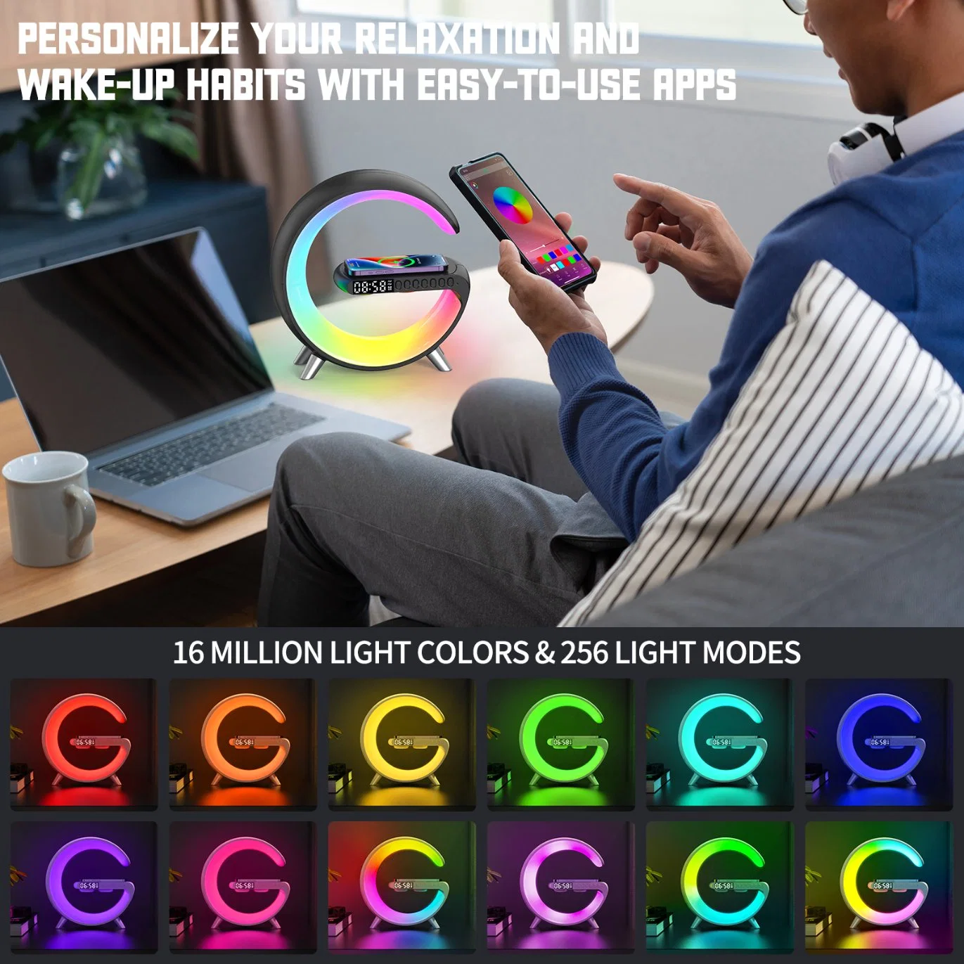 Sunset Smart Life APP Control Niditonsmart WiFi Night Light Digital Wake up Light